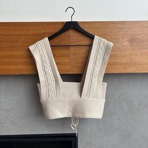 NWOT YARGICI Knitwear Crop Top, Size L